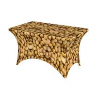 GaxfjRu Nappe extensible épaisse avec pommes de terre de jardin - Nappes rectangulaires ajustées pour tables de 1,8 et 2,4 m - Pique-nique en plein air