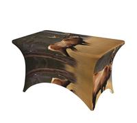 GaxfjRu Nappe extensible épaisse pour tables de 1,8 m et 2,4 m - Pour pique-nique en plein air