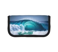 GaxfjRu Ocean Wave Trousse à crayons en toile pour pique-nique et utilisation quotidienne Motif pois