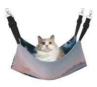 GaxfjRu Ocean Waves Hamac réglable pour chat Perchoir pour fenêtre en velours confortable pour chatons