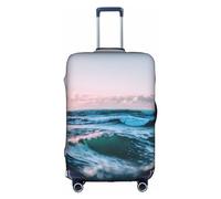 GaxfjRu Ocean Waves Housse de bagage personnalisée - Valise approuvée par la TSA, housses de valise pour bagages de 71,1 cm, grande housse de valise, blanc, Large
