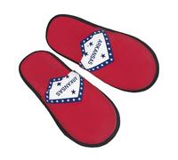 GaxfjRu Pantoufles d'hiver en peluche avec drapeau de l'Arkansas pour l'intérieur, chaussons doux et chauds pour invités et confort à la maison, unisexe, noir, 5