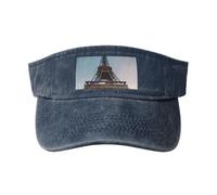 GaxfjRu Paris Tour Eiffel Femmes Respirant Protection Solaire Cap pour Golf Tennis Course à Pied Usage Quotidien, bleu marine, Taille unique