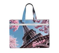 GaxfjRu Peinture à l'huile Paris Tour Eiffel Sac fourre-tout en toile pour ordinateur portable Sac pour femme Sacs de travail décontractés pour voyage, bureau, collège
