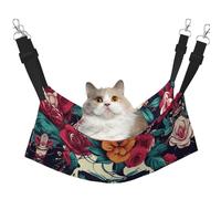 GaxfjRu Perchoir réglable pour chat en velours avec fleurs et tête de mort