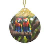 GaxfjRu Perroquets colorés sur un arbre de Noël, décorations d'intérieur, pendentif à suspendre pour sapin de Noël pour la joie des fêtes, taille unique