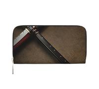 GaxfjRu Petit portefeuille en cuir imprimé épée de samouraï japonaise pour femme, porte-cartes de crédit, sac à main pour femme