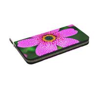 GaxfjRu Petit portefeuille en cuir imprimé floral rose à pois pour femme, porte-cartes de crédit, sac à main pour femme