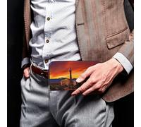 GaxfjRu Petit portefeuille en cuir imprimé Las Vegas coucher de soleil pour femme, porte-cartes de crédit, sac à main pour femme