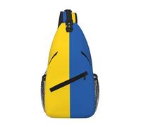 GaxfjRu Petit sac à dos à bandoulière imprimé drapeau de l'Ukraine, sac de poitrine, sac banane pour l'extérieur