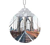 GaxfjRu Pont de Brooklyn Décorations de Noël Décorations de Noël Ornements, Pendentif Arbre de Noël à Suspendre Cadeau pour les Fêtes, taille unique