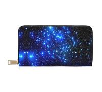 GaxfjRu Portefeuille amusant pour femme astronaute en cuir synthétique avec fermeture éclair en métal, porte-cartes pour femmes à la mode et organisées, Galaxy Stars, One Size, Classique