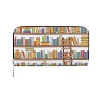 GaxfjRu Portefeuille long en cuir pour homme avec étagères amusantes et imprimé échelle, style vintage, porte-cartes de crédit