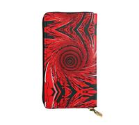 GaxfjRu Red Flower Vortex Spiral Portefeuille compact et sécurisé pour cartes de crédit avec compartiment à fermeture éclair pour femme Taille S, noir, One Size, Classique