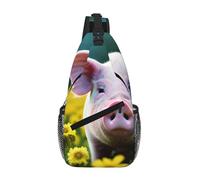 GaxfjRu Sac à bandoulière imprimé cochon de viol pour homme et femme, sac à bandoulière pour voyage, randonnée, sac à dos à bandoulière