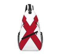 GaxfjRu Sac à bandoulière imprimé drapeau de l'État de l'Alabama pour femme et homme, sac à bandoulière pour voyage, randonnée, sac à dos à bandoulière