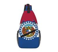 GaxfjRu Sac à bandoulière imprimé drapeau de l'État du Missouri pour femme et homme, sac à bandoulière pour voyage, randonnée, sac à dos à bandoulière