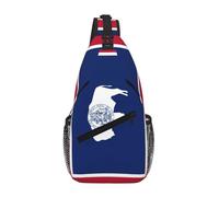 GaxfjRu Sac à bandoulière imprimé drapeau de l'État du Wyoming pour femme et homme, sac à bandoulière pour voyage, randonnée, sac à dos à bandoulière