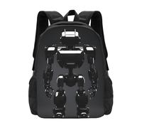 GaxfjRu Sac à dos de voyage pour ordinateur portable avec impression robot noir, grande capacité, noir, One Size