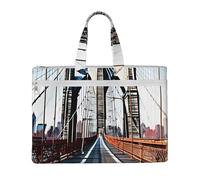 GaxfjRu Sac fourre-tout en toile avec imprimé pont de Brooklyn pour femme, sac de travail décontracté pour voyage, bureau, université