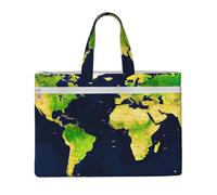 GaxfjRu Sac fourre-tout en toile pour ordinateur portable avec imprimé carte du monde pour femme, sac de travail décontracté pour voyage, bureau, université
