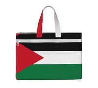 GaxfjRu Sac fourre-tout en toile pour ordinateur portable avec imprimé drapeau de la Palestine 1 pour femme, sac de travail décontracté pour voyage, bureau, université