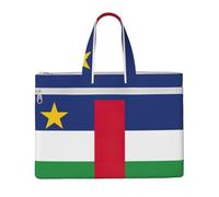 GaxfjRu Sac fourre-tout en toile pour ordinateur portable avec imprimé drapeau de l'Afrique centrale pour femme, sac de travail décontracté pour voyage, bureau, université
