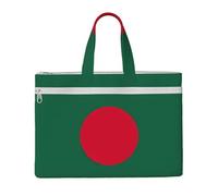 GaxfjRu Sac fourre-tout en toile pour ordinateur portable avec imprimé drapeau du Bangladesh pour femme, sac de travail décontracté pour voyage, bureau, université