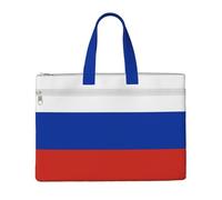 GaxfjRu Sac fourre-tout en toile pour ordinateur portable avec imprimé drapeau russe pour femme, sac de travail décontracté pour voyage, bureau, université