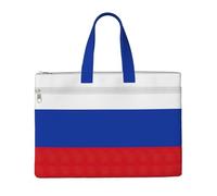 GaxfjRu Sac fourre-tout en toile pour ordinateur portable avec imprimé drapeau russe pour femme, sac de travail décontracté pour voyage, bureau, université