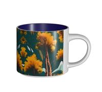 GaxfjRu Tasses en céramique faites à la main avec impression d'arbres du soleil des parcs nationaux, grande capacité, tasses à paroi épaisse, avec poignée en C pour café, thé et cadeaux
