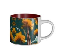 GaxfjRu Tasses en céramique faites à la main avec impression d'arbres du soleil des parcs nationaux, grande capacité, tasses à paroi épaisse, avec poignée en C pour café, thé et cadeaux