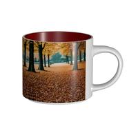 GaxfjRu Tasses en céramique faites à la main avec impression Hello Autumn - Grande capacité - Avec poignée en C - Pour café, thé et cadeaux