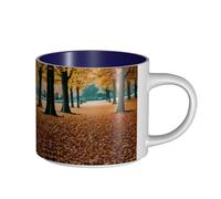 GaxfjRu Tasses en céramique faites à la main avec impression Hello Autumn - Grande capacité - Avec poignée en C - Pour café, thé et cadeaux