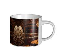 GaxfjRu Tasses en céramique faites à la main avec motif de cave à vin rouge, grande capacité, avec poignée en C pour café, thé et cadeaux