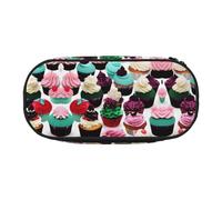 GaxfjRu Trousse à crayons de grande capacité avec imprimé cupcakes pour la maison, le collège, le bureau, pour adultes