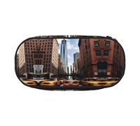 GaxfjRu Trousse à crayons de grande capacité avec imprimé New York pour la maison, le collège, le bureau, pour adultes