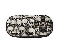 GaxfjRu Trousse à crayons de grande capacité avec imprimé tête de mort mexicaine pour la maison, le collège, le bureau pour adultes