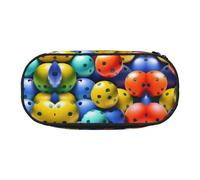 GaxfjRu Trousse à crayons de grande capacité avec motif de balles de pickleball - Pour la maison, le collège, le bureau - Pour adultes