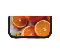 GaxfjRu Trousse à crayons en toile à pois orange frais pour pique-nique et usage quotidien Trousse de maquillage, porte-crayons