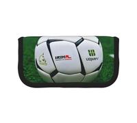 GaxfjRu Trousse à crayons en toile avec motif ballon de football blanc à pois pour pique-nique et usage quotidien