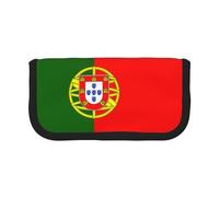 GaxfjRu Trousse à crayons en toile avec motif de drapeau portugais - Rangement organisé pour pique-nique et usage quotidien - Trousse de maquillage - Porte-crayons