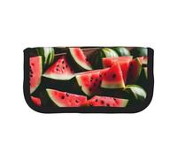 GaxfjRu Trousse à crayons en toile avec motif de pastèque et de fruits frais - Rangement organisé pour pique-nique et usage quotidien - Trousse de maquillage - Porte-crayons