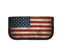 GaxfjRu Trousse à crayons en toile avec motif drapeau américain - Rangement organisé pour pique-nique et usage quotidien - Trousse de maquillage - Porte-crayons