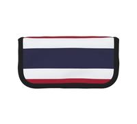 GaxfjRu Trousse à crayons en toile avec motif drapeau de la Thaïlande - Rangement organisé pour pique-nique et usage quotidien - Trousse de maquillage - Porte-crayons