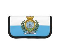 GaxfjRu Trousse à crayons en toile avec motif drapeau de Saint-Marin pour pique-nique et usage quotidien