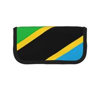 GaxfjRu Trousse à crayons en toile avec motif drapeau de Tanzanie - Rangement organisé pour les pique-niques et un usage quotidien - Trousse de maquillage - Porte-crayons