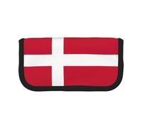 GaxfjRu Trousse à crayons en toile avec motif drapeau du Danemark - Rangement organisé pour pique-nique et usage quotidien - Trousse de maquillage - Porte-crayons