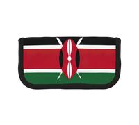 GaxfjRu Trousse à crayons en toile avec motif drapeau du Kenya - Rangement organisé pour pique-nique et usage quotidien - Trousse de maquillage - Porte-crayons