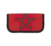 GaxfjRu Trousse à crayons en toile avec motif drapeau du Maroc - Rangement organisé pour pique-nique et usage quotidien - Trousse de maquillage - Porte-crayons